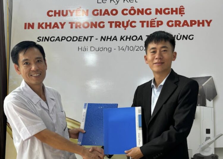 Singapodent ký kết chuyển giao công nghệ in 3D tại phòng khám Nha khoa Trần Hùng (Hải Dương)